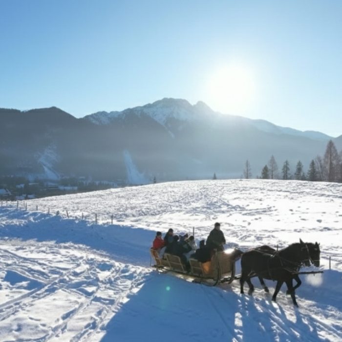 kulig kościelisko - punkt widokowy podczas naszego kuligu w kościelisku
